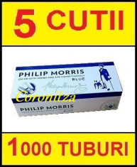 Tuburi tigari PHILIP MORRIS cu carbon activ - 1000 tuburi tigari / filtre tigari foto