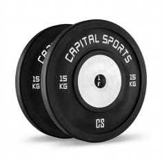 CAPITAL SPORT Inval Hi Competition greutati de 50 mm de cauciuc cu miez de aluminiu 2 x 15 kg foto