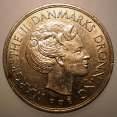 7.566 DANEMARCA MARGRETHE II 1 KRONE 1987 foto