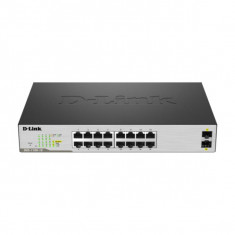 Switch D-Link DGS-1100-18, cu management, fara PoE, 16x100/1000Mbps-RJ45 + 2 x SFP foto