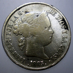 A.135 SPANIA SEVILLA ISABEL II 40 CENTIMOS DE ESCUDO 1865 7R ARGINT 5,1g