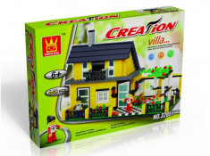 JOC DE CONSTRUCTIE DIN PIESE TIP LEGO COMPATIBILE 100%,LEGO VILLAS,449 PIESE. foto