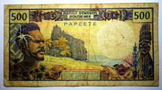 96. TAHITI PAPEETE 500 FRANCS FRANCI ND (1985) SR. 205 foto