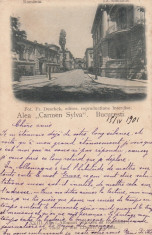 BUCURESTI , ALEA CARMEN SYLVA , FOTOGRAF FR. DUSCHEK , CLASICA , CIRC. 1901 foto