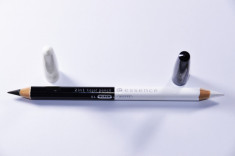 CREION CONTUR OCHI ALB SI NEGRU ESSENCE 2 IN 1 KAJAL PENCIL foto