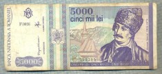 A1474 BANCNOTA-ROMANIA- 5000 LEI-1993-SERIA 0016-AVRAM IANCU-starea care se vede