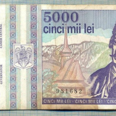 A1480 BANCNOTA-ROMANIA- 5000 LEI-1993-SERIA 0019-AVRAM IANCU-starea care se vede