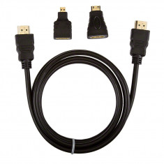 Cablu HDMI cu adaptor mini si micro 1.5 m foto