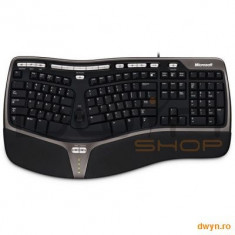 Keyboard MICROSOFT Natural Ergonomic Keyboard 4000 USB, Zoom Function, Black, Retail foto