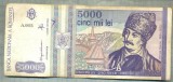 A1481 BANCNOTA-ROMANIA- 5000 LEI-1993-SERIA 0015-AVRAM IANCU-starea care se vede