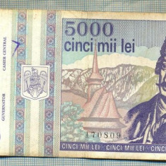 A1481 BANCNOTA-ROMANIA- 5000 LEI-1993-SERIA 0015-AVRAM IANCU-starea care se vede