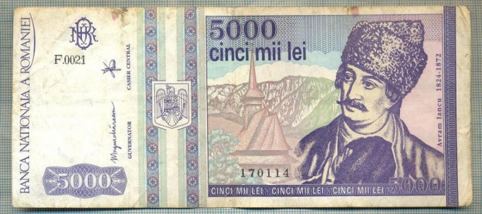 A1484 BANCNOTA-ROMANIA- 5000 LEI-1993-SERIA 0021-AVRAM IANCU-starea care se vede