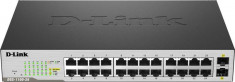 Switch D-Link DGS-1100-26, 24 porturi Gigabit, 2 porturi SFP, Capacity 52Gbps, 11&amp;quot; Desktop/Rackmount, Easy Smart, fanless, metal foto