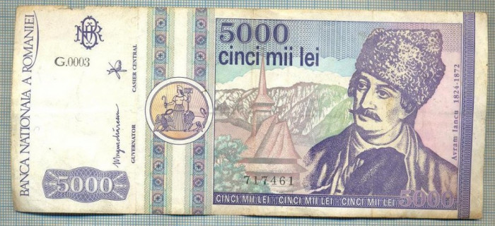 A1488 BANCNOTA-ROMANIA- 5000 LEI-1992-SERIA 0003-AVRAM IANCU-starea care se vede