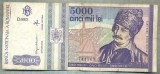 A1487 BANCNOTA-ROMANIA- 5000 LEI-1993-SERIA 0022-AVRAM IANCU-starea care se vede