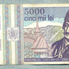 A1473 BANCNOTA-ROMANIA- 5000 LEI-1993-SERIA 0010-AVRAM IANCU-starea care se vede