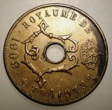 F.665 BELGIA 25 CENTIMES 1909/8 BELGIQUE, Europa, Cupru-Nichel