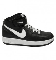 Ghete Nike Air Force Dama negru-alb foto