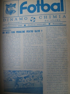 Dinamo Bucuresti Chimia Rm Valcea 5 Octombrie 1986 Okaziiro