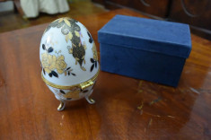 Ou Faberge Decor Caseta Bijuterii Nou Cutie Cadou Decoratiuni Colectie Portelan foto