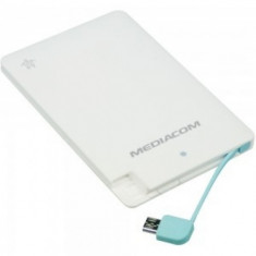 Baterie externa Mediacom SOS Power Bank 2500 mAh White foto