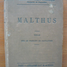 Malthus - Essai sur le principe de population