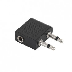 ADAPTOR 2 X JACK 3.5 TATA - 3.5 MAMA PT AVION foto