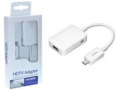 Adaptor Micro-USB in HDTV MHL pentru tableta Samsung Galaxy Tab 3 foto