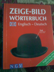 Dictionar vizual German Englez Zeige Bild foto