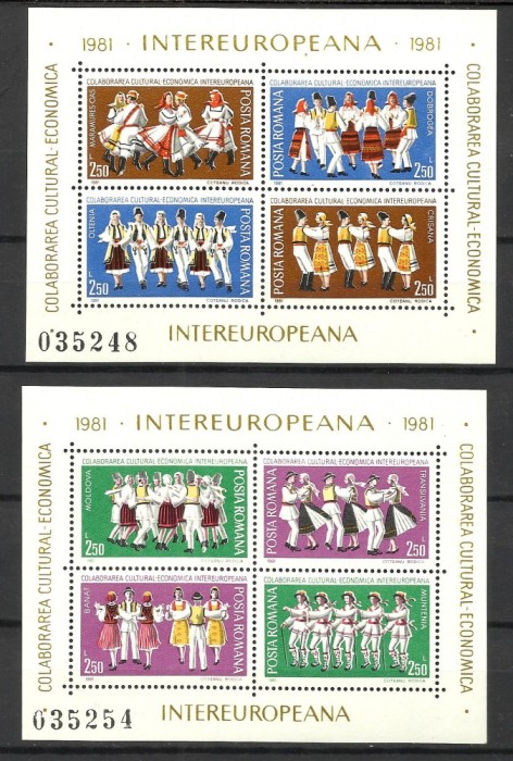 SERIE BLOCK ROMANIA 1981--C.C.E.I.--MNH