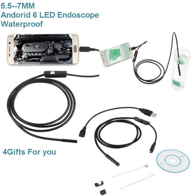 Endoscop 7mm, de 3,5 metri, cu 6 leduri foto