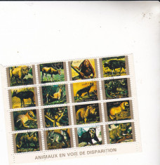 Coala cu 16 timbre din QIWQIN diferite animale foto