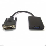 Cablu convertor activ DVI tata la VGA mama pentru PC / laptop / videoproiector, Cabluri si adaptoare