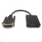 Cablu convertor activ DVI tata la VGA mama pentru PC / laptop / videoproiector