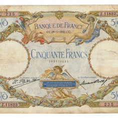 FRANTA 50 FRANCS FRANCI MERSON 29-12-1932 U
