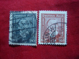 Serie Fr.von Stephan 1924 Germania ,2 val.stamp., Stampilat