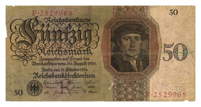 GERMANIA 50 Reichsmark MARCI 1924 U