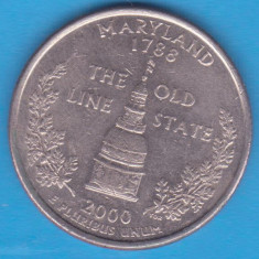 (M1141) MONEDA SUA - QUARTER DOLLAR 2000, LIT. D - MARYLAND