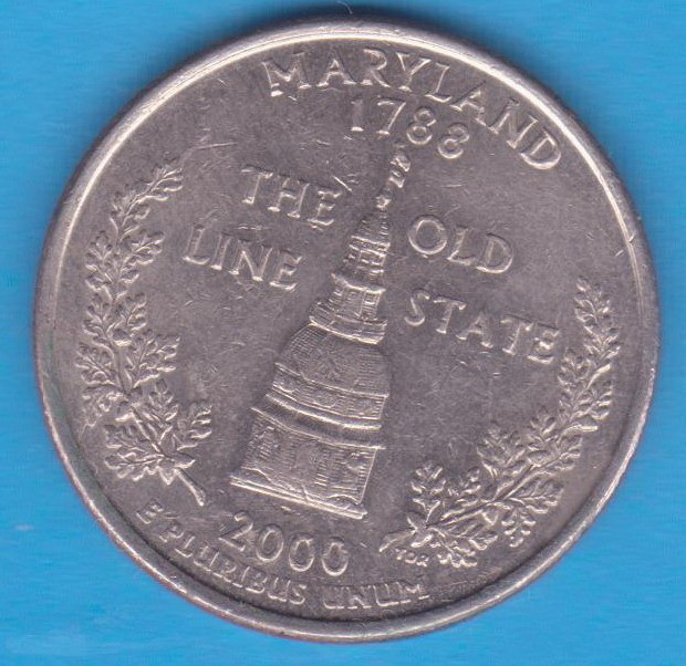 (M1141) MONEDA SUA - QUARTER DOLLAR 2000, LIT. D - MARYLAND