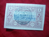 Timbru 4 cent 1894 violet Cote de Somalis-Djibouti Colonie Franceza stamp., Stampilat