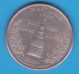 (M1134) MONEDA SUA - QUARTER DOLLAR 2000, LIT. P - MARYLAND, America de Nord