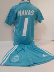 Echipamente portar copii Real Madrid Navas set fotbal marimea 104-116 foto