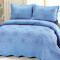 Cuvertura de pat bleu, cu 2 fete de perna