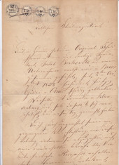 Document fiscal Broos Orastie inregistrat Klausenburg Cluj 1860 30+2+2+2 kreuzer foto