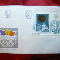 Plic FDC -Olimpiada Montreal- Medalii Olimpice 1976
