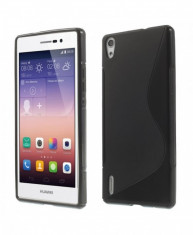 Husa Huawei Ascend P7 - Gel TPU Negru S-LINE foto