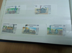 Serie Cambogia 1995 Locomotive MNH foto