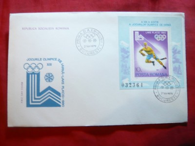 Plic FDC - Colita- Jocurile Olimpice iarna Lake Placid 1980 foto