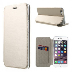 Husa iPhone 6 si 6S Flip Cover Gold foto