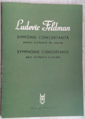 PARTITURA LUDOVIC FELDMAN: SIMFONIE CONCERTANTA PT. ORCHESTRA DE COARDE (1977) foto